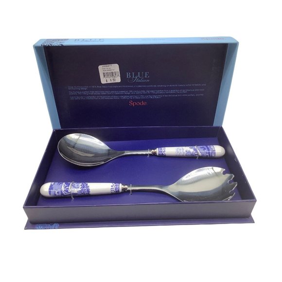 Spode Dining Spode Blue Italian Salad Servers Nos Poshmark